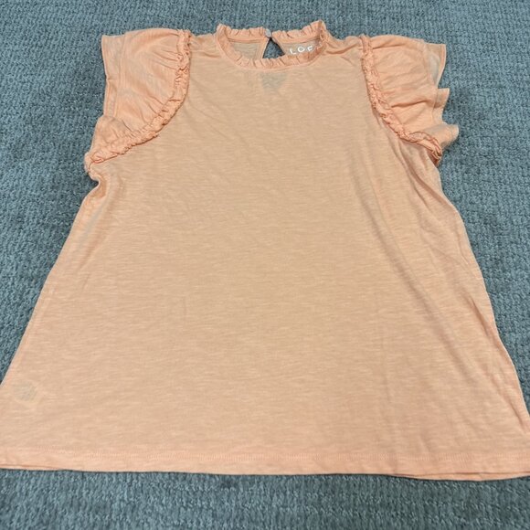 Loft Blouse Orange Cap Sleeve Women’s Size Small - Picture 4 of 11
